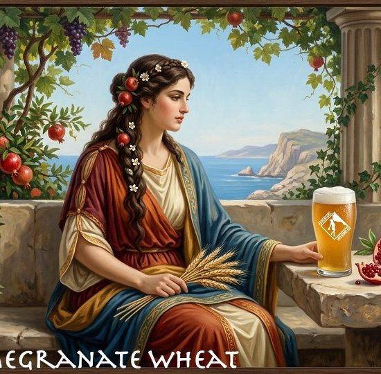 Pomegranate Wheat beer with Greek theme