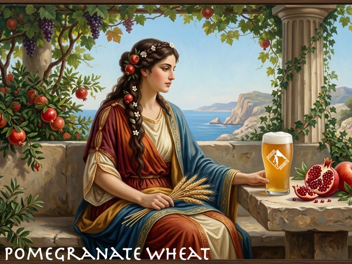 Pomegranate Wheat beer with Greek theme